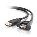 CABLES TO GO 28060 6in Panel-Mount USB 2.0 A Male to A Female Cable