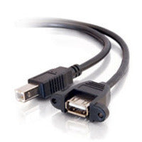 CABLES TO GO 28068 2ft Panel-Mount USB 2.0 A Female to B Male Cable