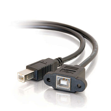 CABLES TO GO 28074 3ft Panel-Mount USB 2.0 B Female to B Male Cable